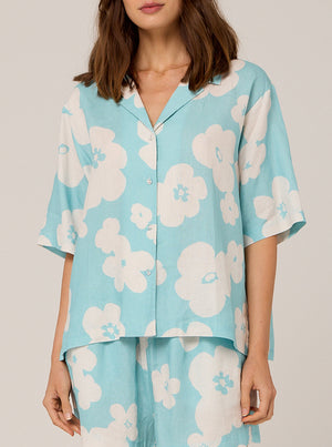 Angie Shirt - Lagoon Eden Print