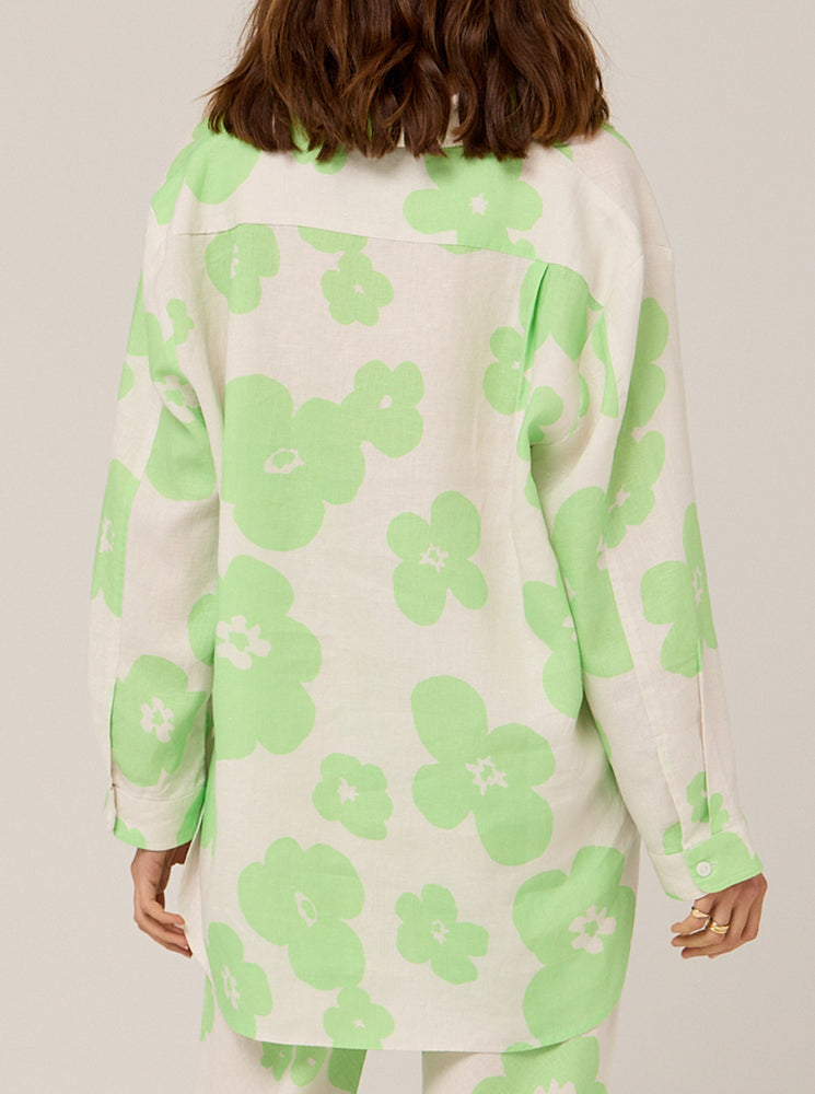 Skylar Shirt - Pistachio Eden Print