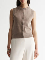 Rowan Knit Vest - Taupe Marle