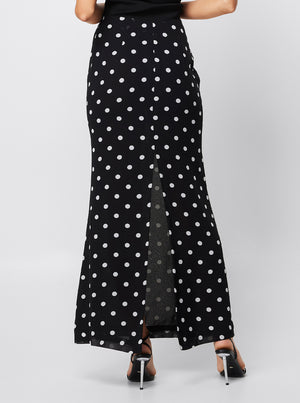 Soft Spot Midi Skirt - Polka Dot