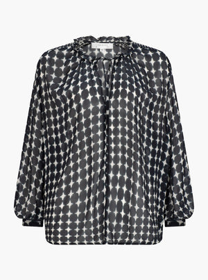 Stella Balloon Sleeve Blouse - Stella Black