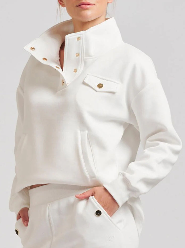 Lux Suba Pullover Sweatshirt - White