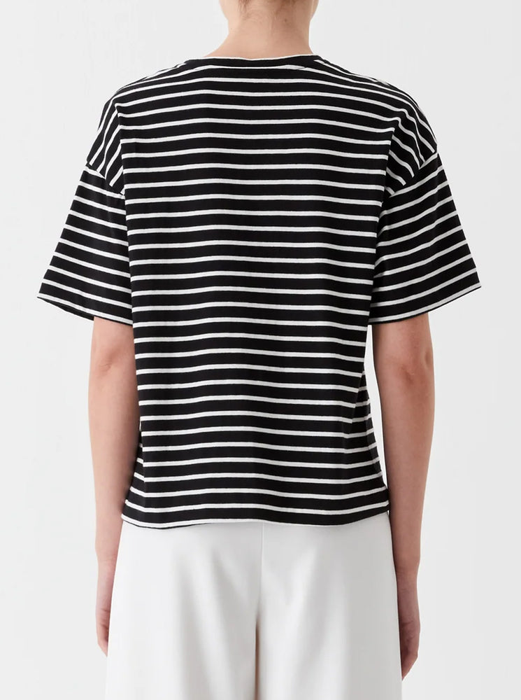 Archie Stripe Tee - Black/White