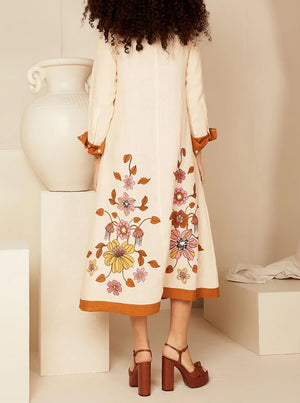 Tea Floral Slim Fit Shirt Dress - Flower Power