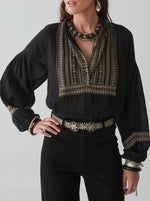 Tina Blouse - Madurai Charcoal