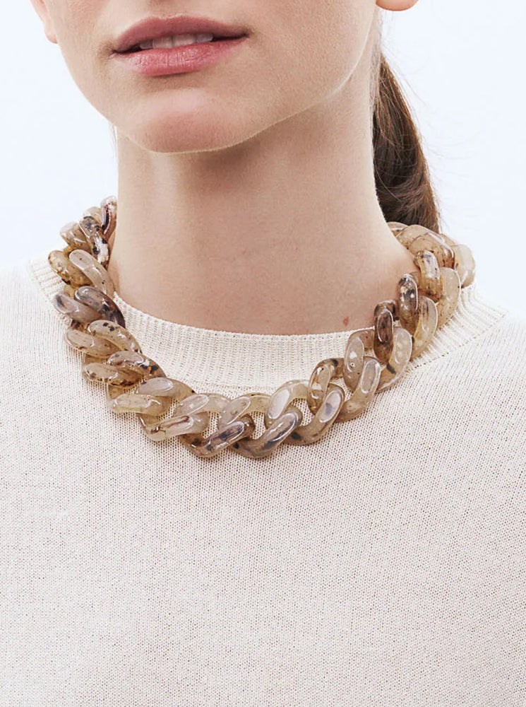 Flat Chain Necklace - Light Bernstein