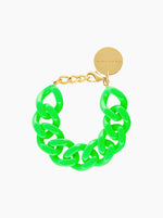 Flat Chain Bracelet - Neon Green