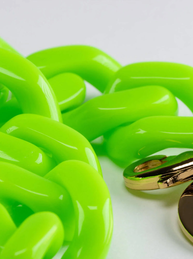 Flat Chain Bracelet - Neon Green