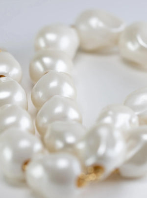 Organic Pearl Necklace Short - Pearl