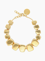 Big Organic Shaped Necklace - Gold