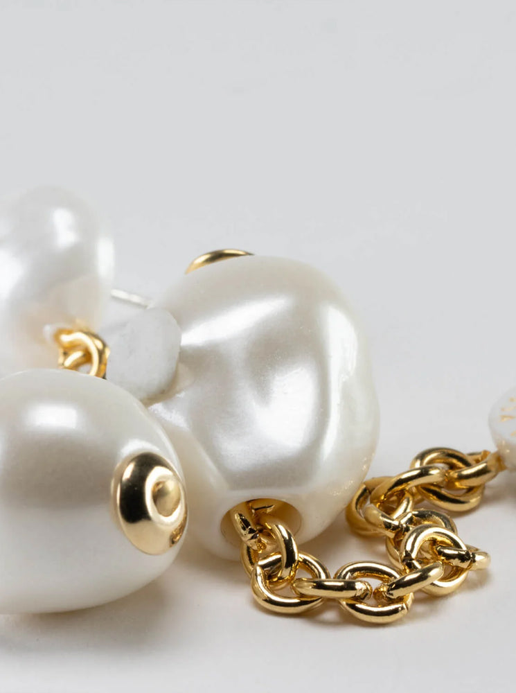 Hanging Organic Pearl Earring - Pearl