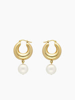 Circlet Pearl Earring - Gold Pearl