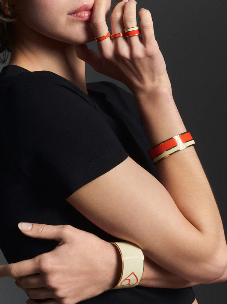 Vaporetto Bracelet - Orange Tangerine/Sand White