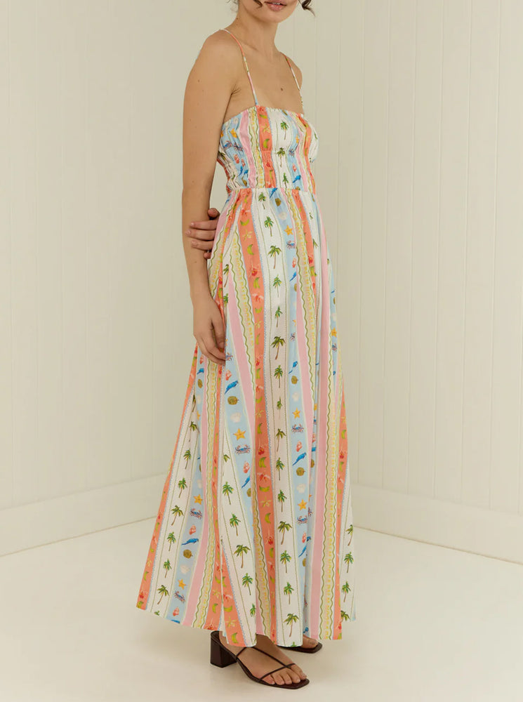 West Dress - Tropical Stripe