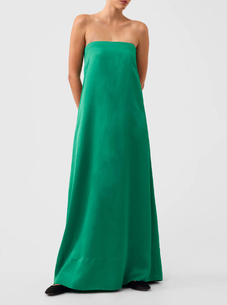 Willow Strapless Dress - Emerald