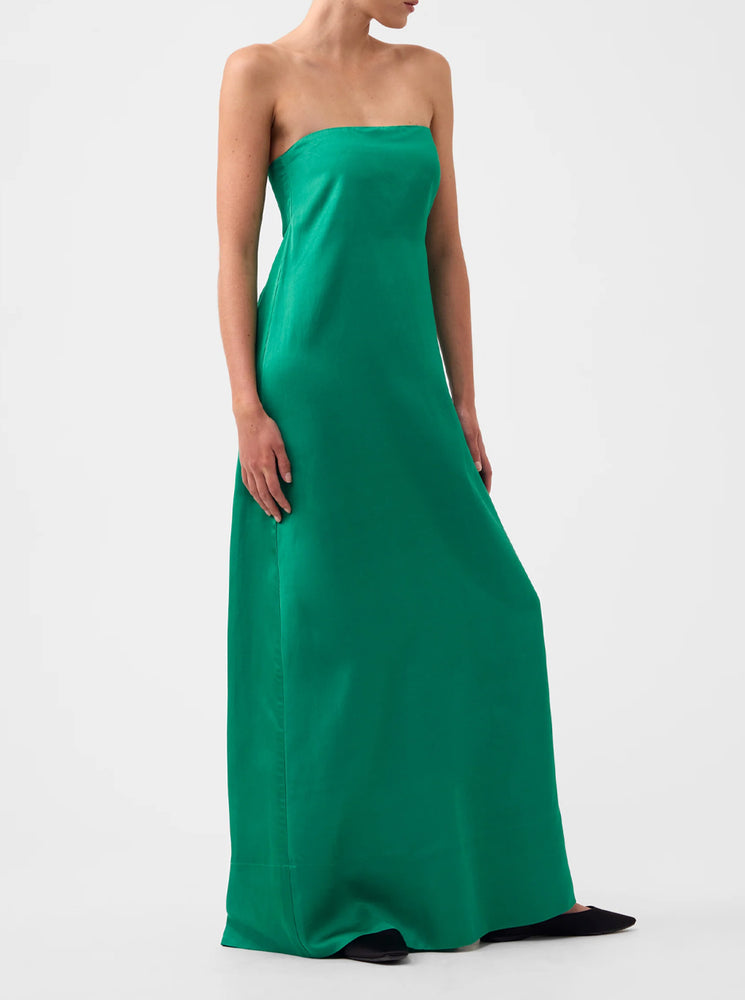 Willow Strapless Dress - Emerald