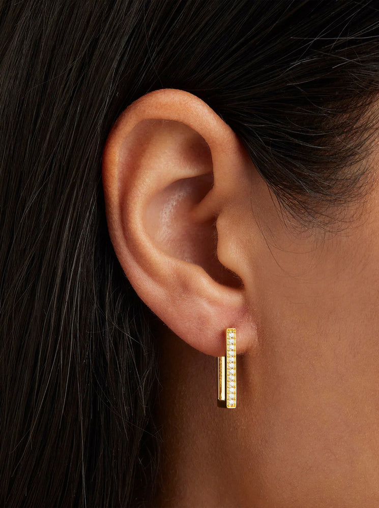 18k Gold Vermeil With Love Hoops