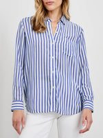 Wren Shirt -  Blue White