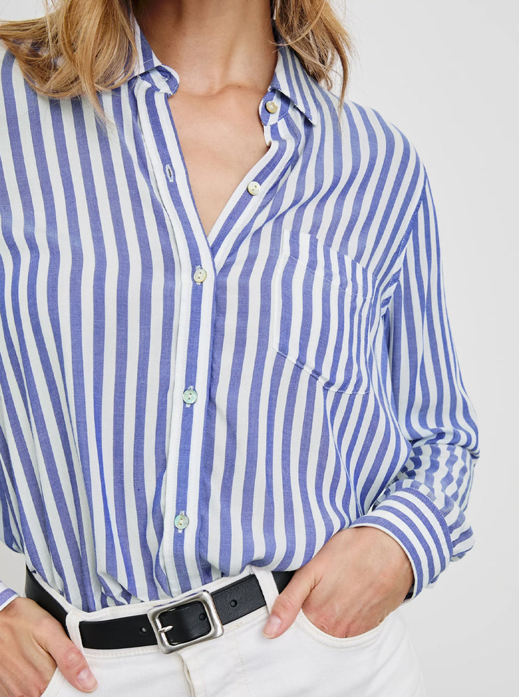 Wren Shirt -  Blue White