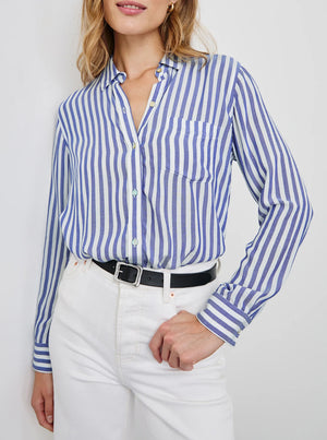 Wren Shirt -  Blue White