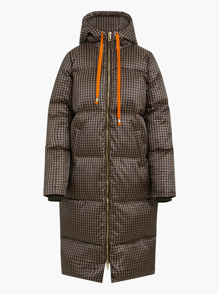 Puffer Jacket W. Checks - Green Check